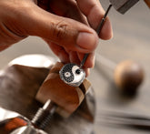 Third Person Sterling Silver Creative Soul Yin Yang Gemstone Ring, Sz 10